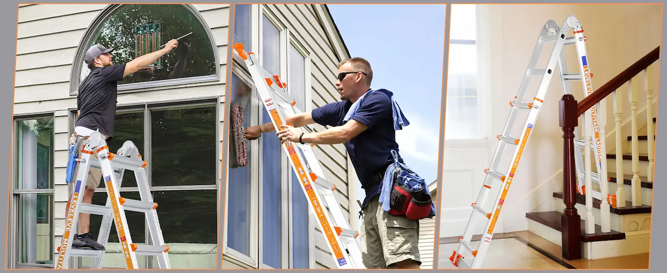 LEVELEVE Telescoping A Frame Ladder